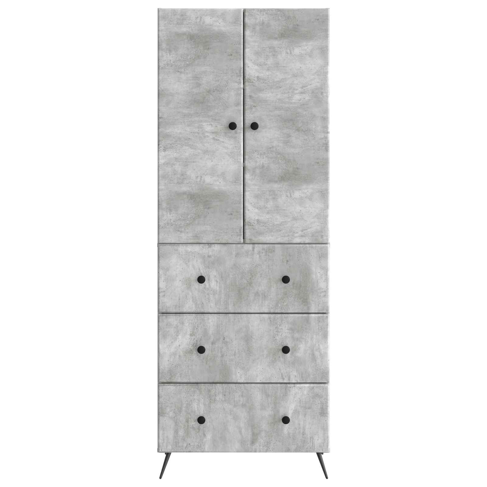 Schrankset 2 pcs Betongrau 66 x 34,5 x 90 cm Holzwerkstoff