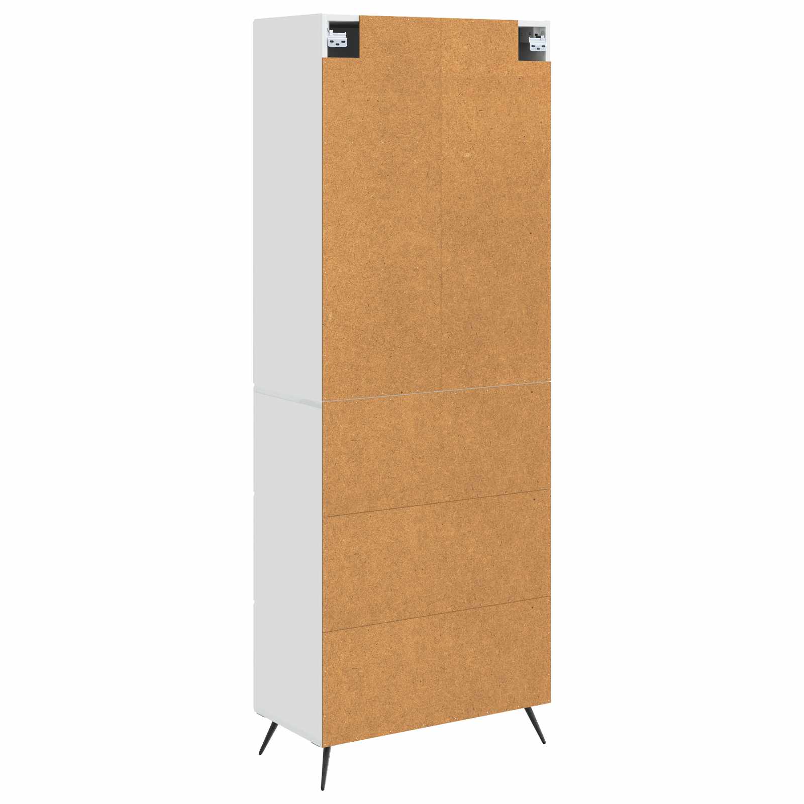 Schrankset 2 pcs Hochglanz Weiß 66 x 34,5 x 90 cm Holzwerkstoff