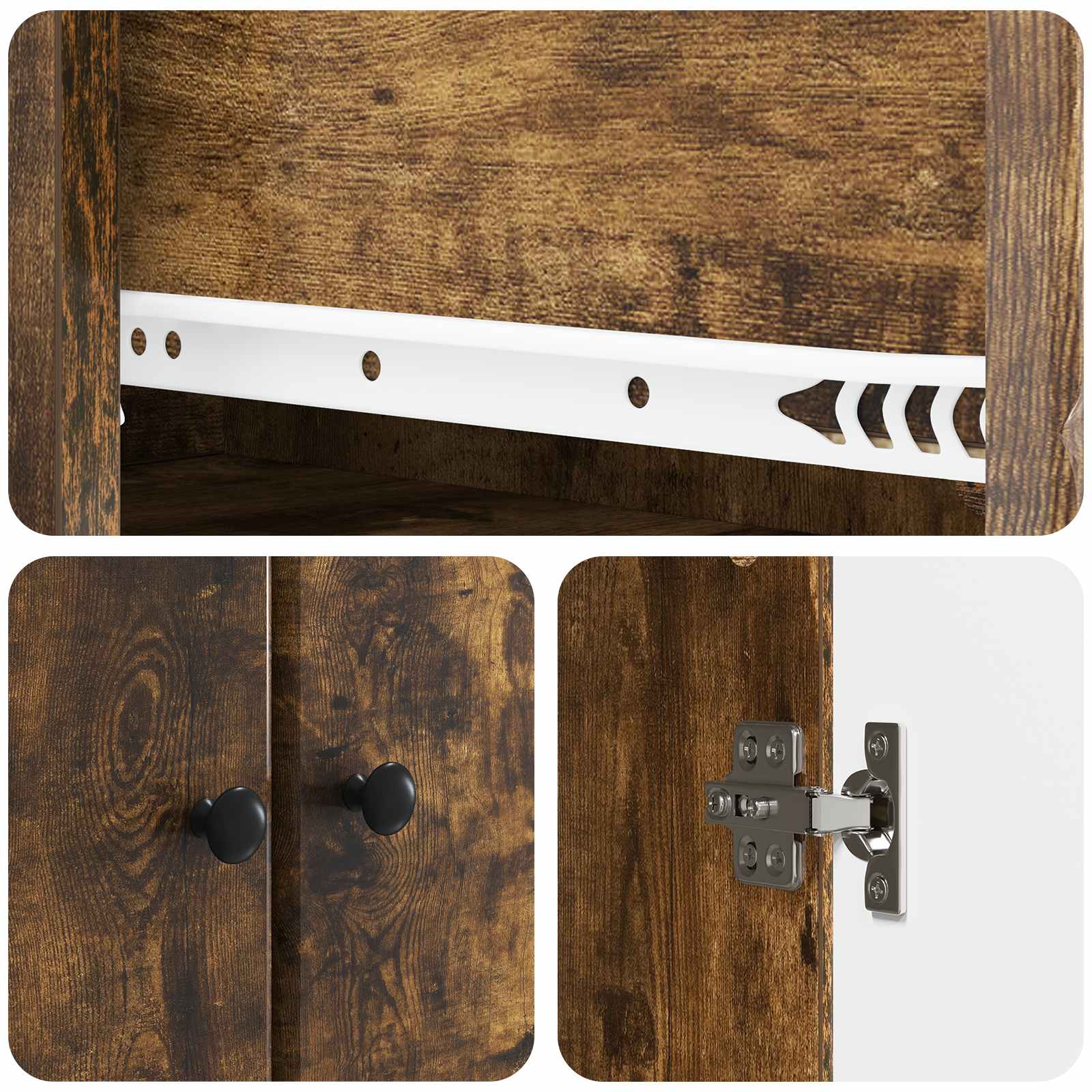 Schrankset 2 pcs Geräucherte Eiche 66 x 34,5 x 90 cm
