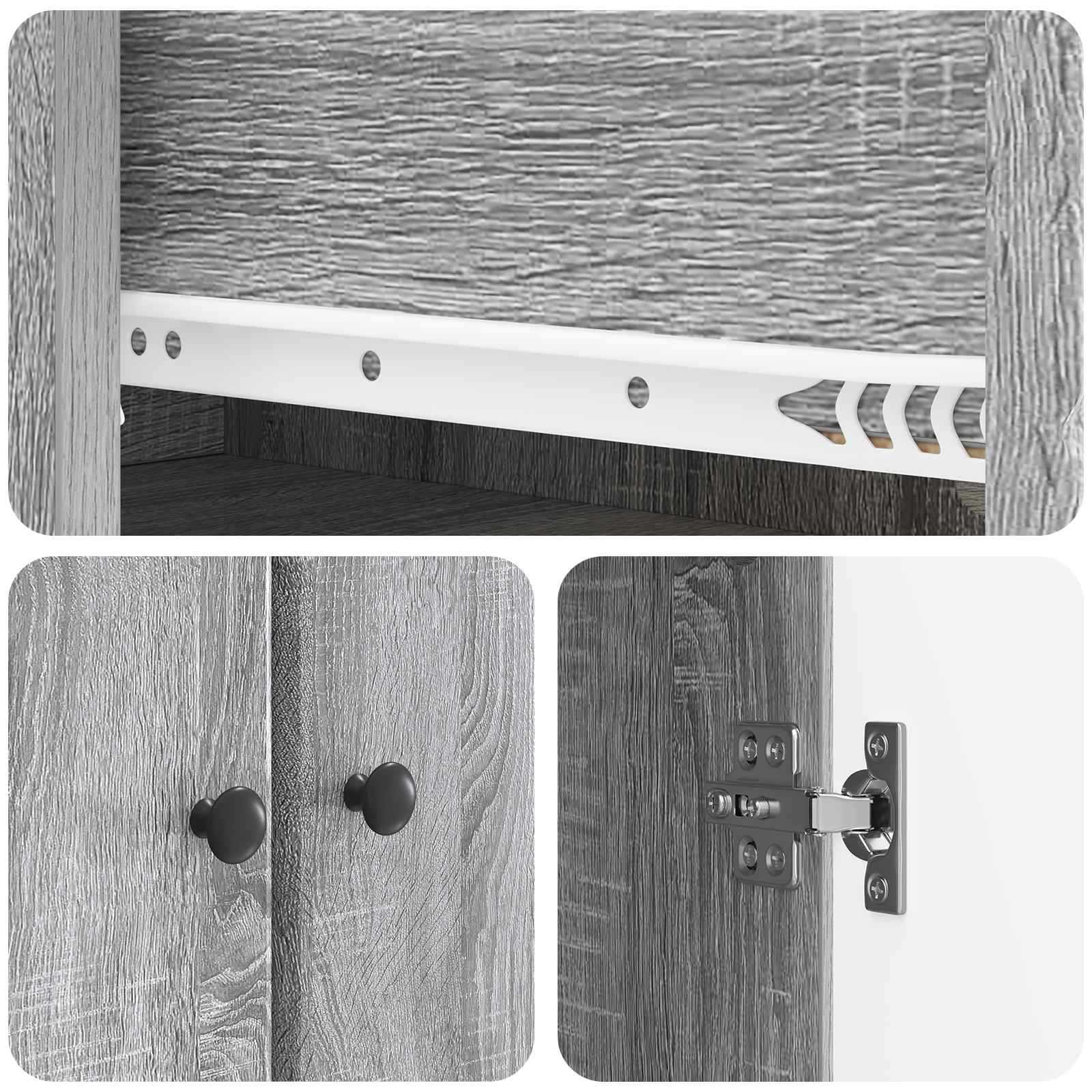 Schrankset 2 pcs Grau Sonoma 66 x 34,5 x 90 cm Holzwerkstoff