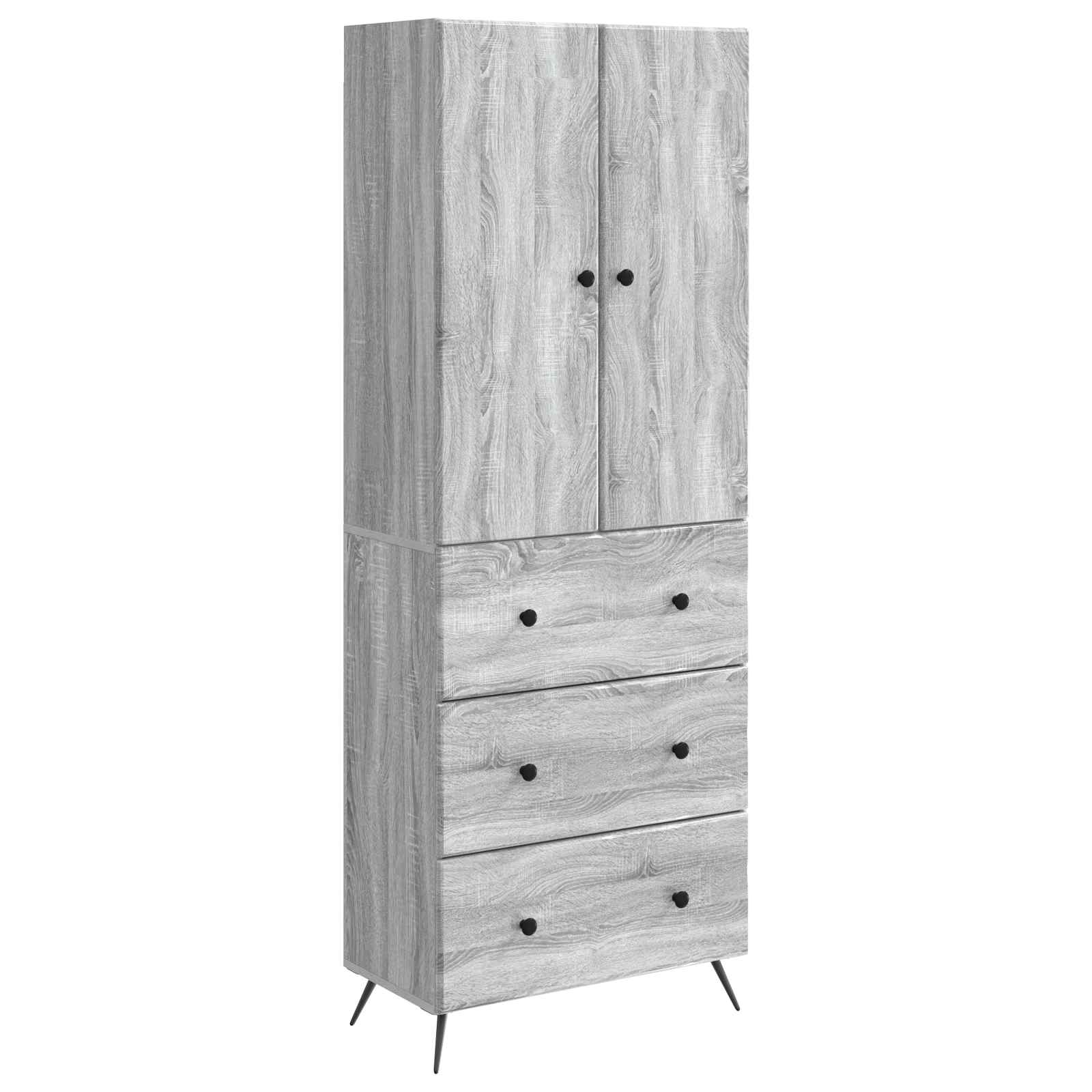 Schrankset 2 pcs Grau Sonoma 66 x 34,5 x 90 cm Holzwerkstoff
