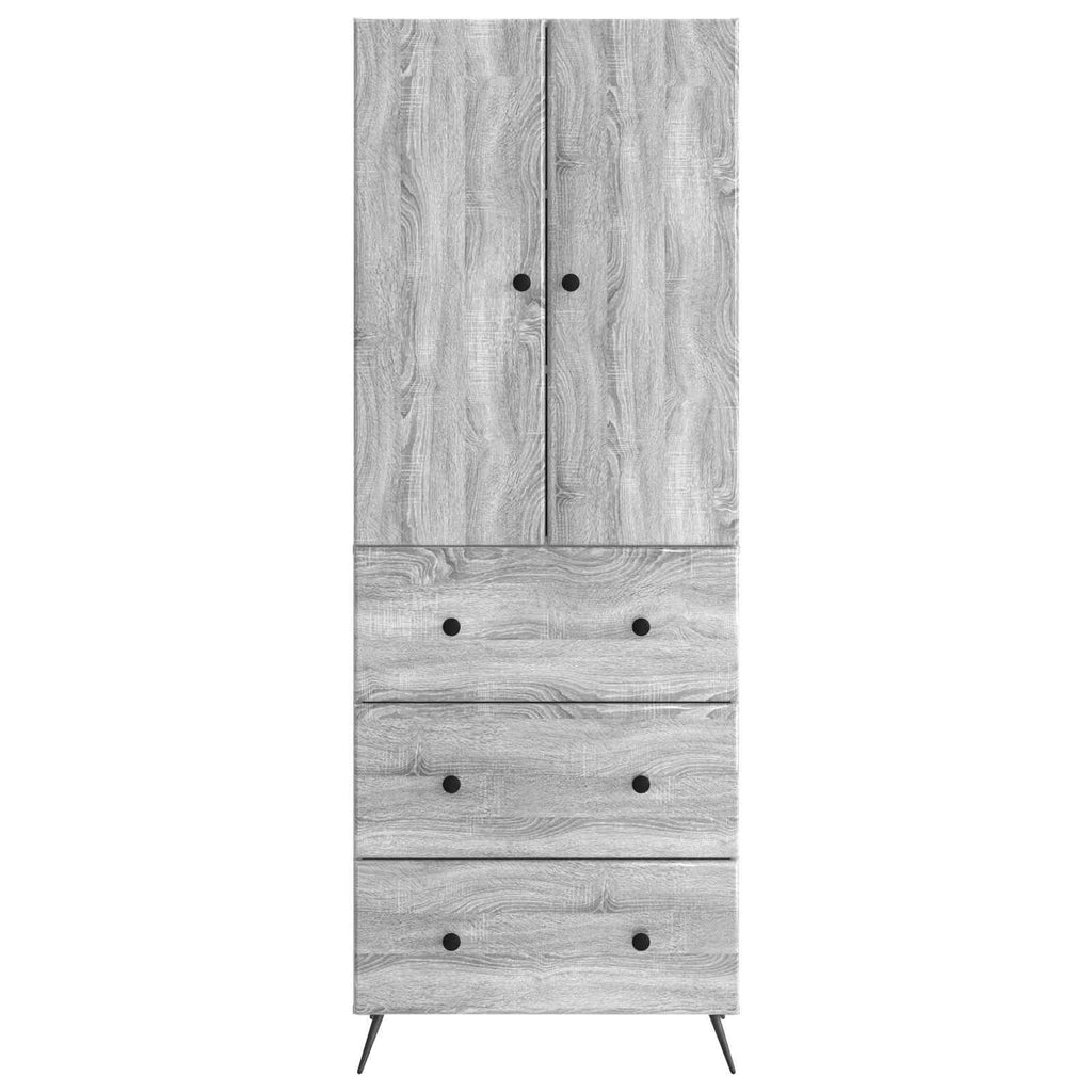 Schrankset 2 pcs Grau Sonoma 66 x 34,5 x 90 cm Holzwerkstoff