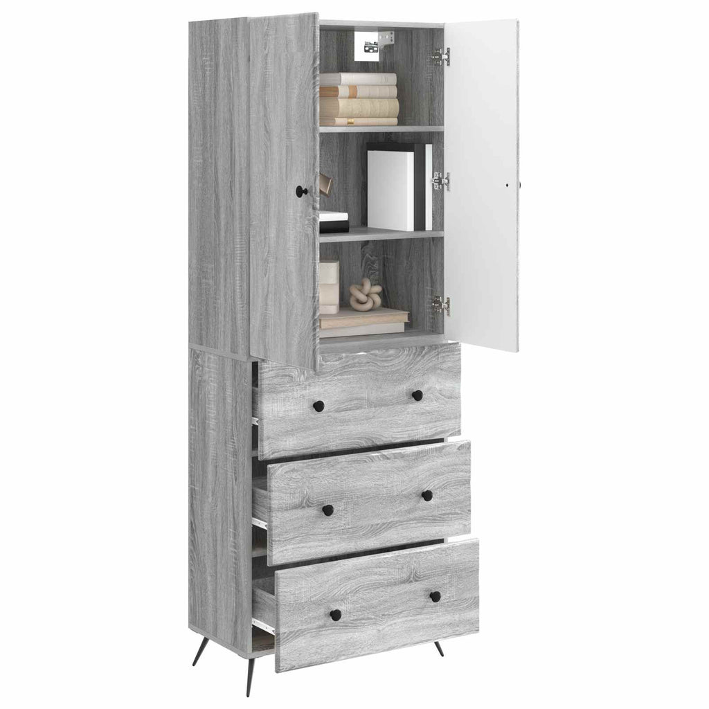 Schrankset 2 pcs Grau Sonoma 66 x 34,5 x 90 cm Holzwerkstoff