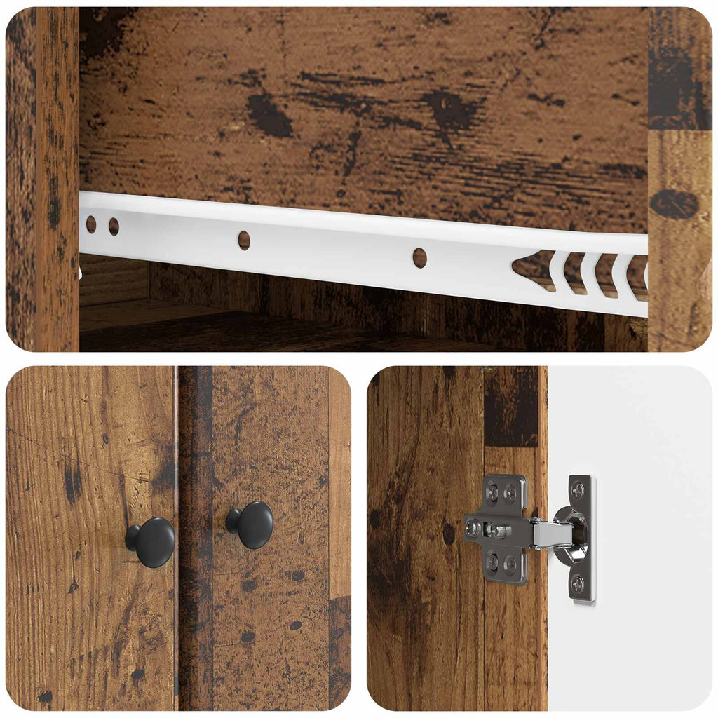 Schrankset 2 pcs Altholz 66 x 34,5 x 90 cm Holzwerkstoff