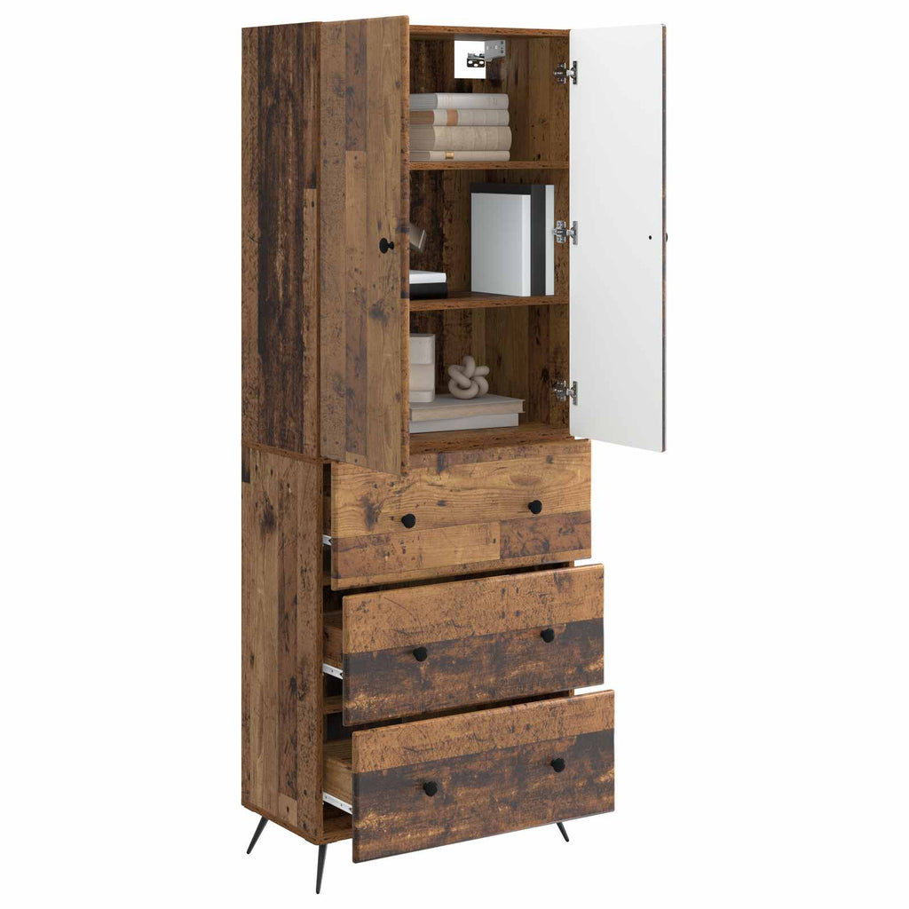 Schrankset 2 pcs Altholz 66 x 34,5 x 90 cm Holzwerkstoff