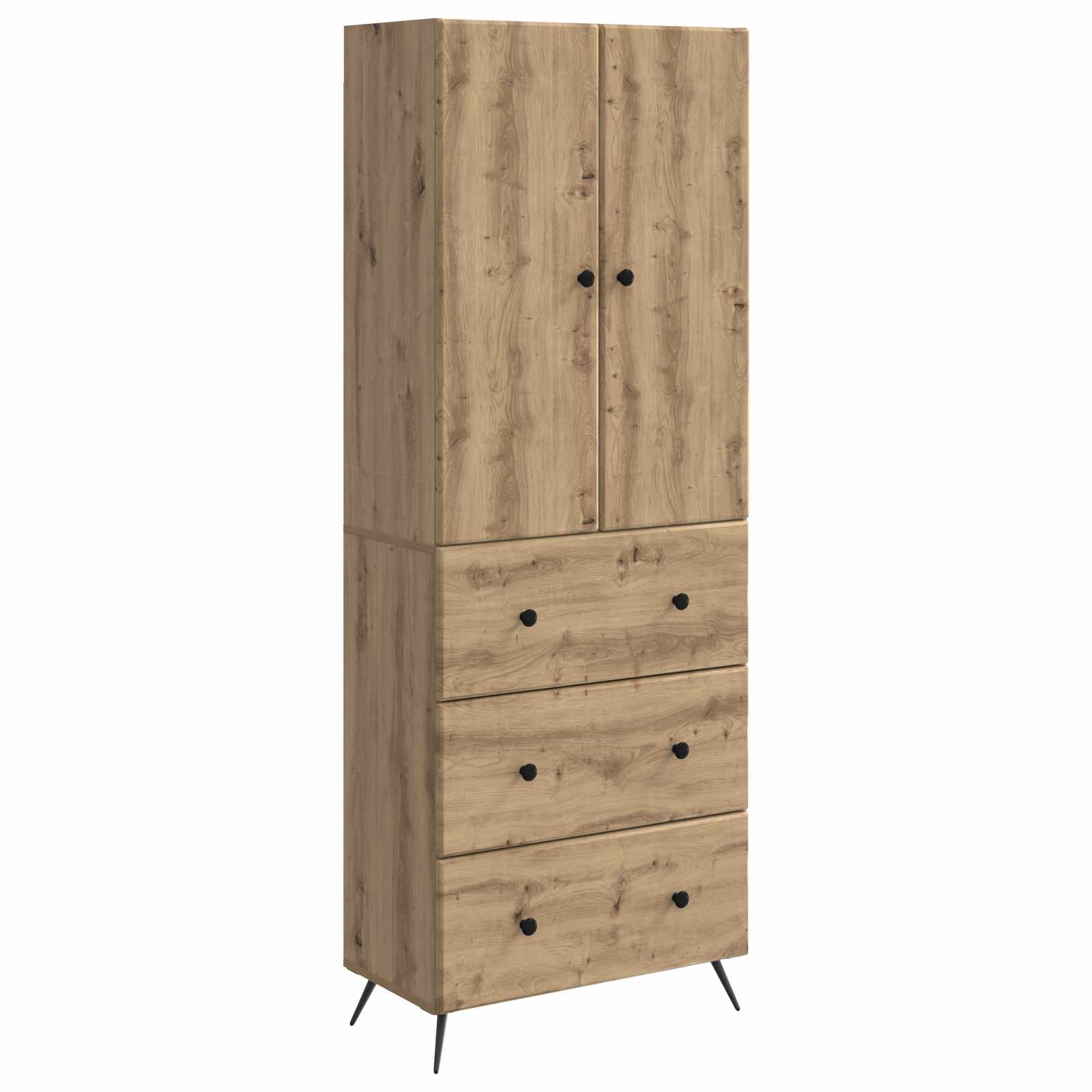Schrankset 2 pcs Artisan-Eiche 66 x 34,5 x 90 cm Holzwerkstoff