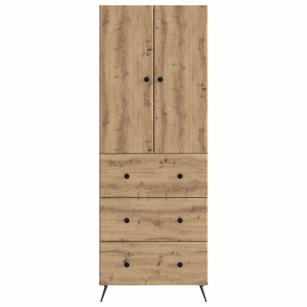 Schrankset 2 pcs Artisan-Eiche 66 x 34,5 x 90 cm Holzwerkstoff