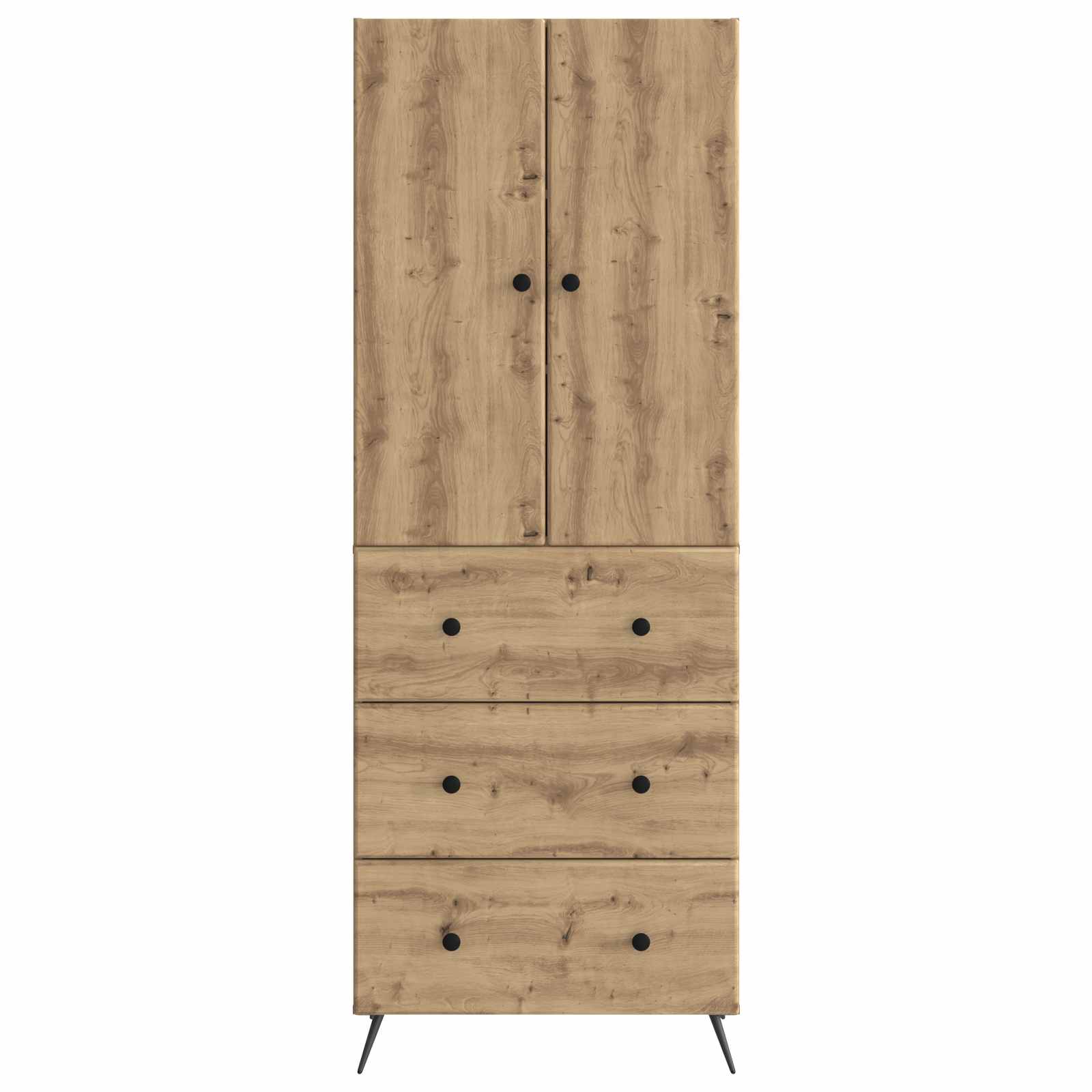 Schrankset 2 pcs Artisan-Eiche 66 x 34,5 x 90 cm Holzwerkstoff