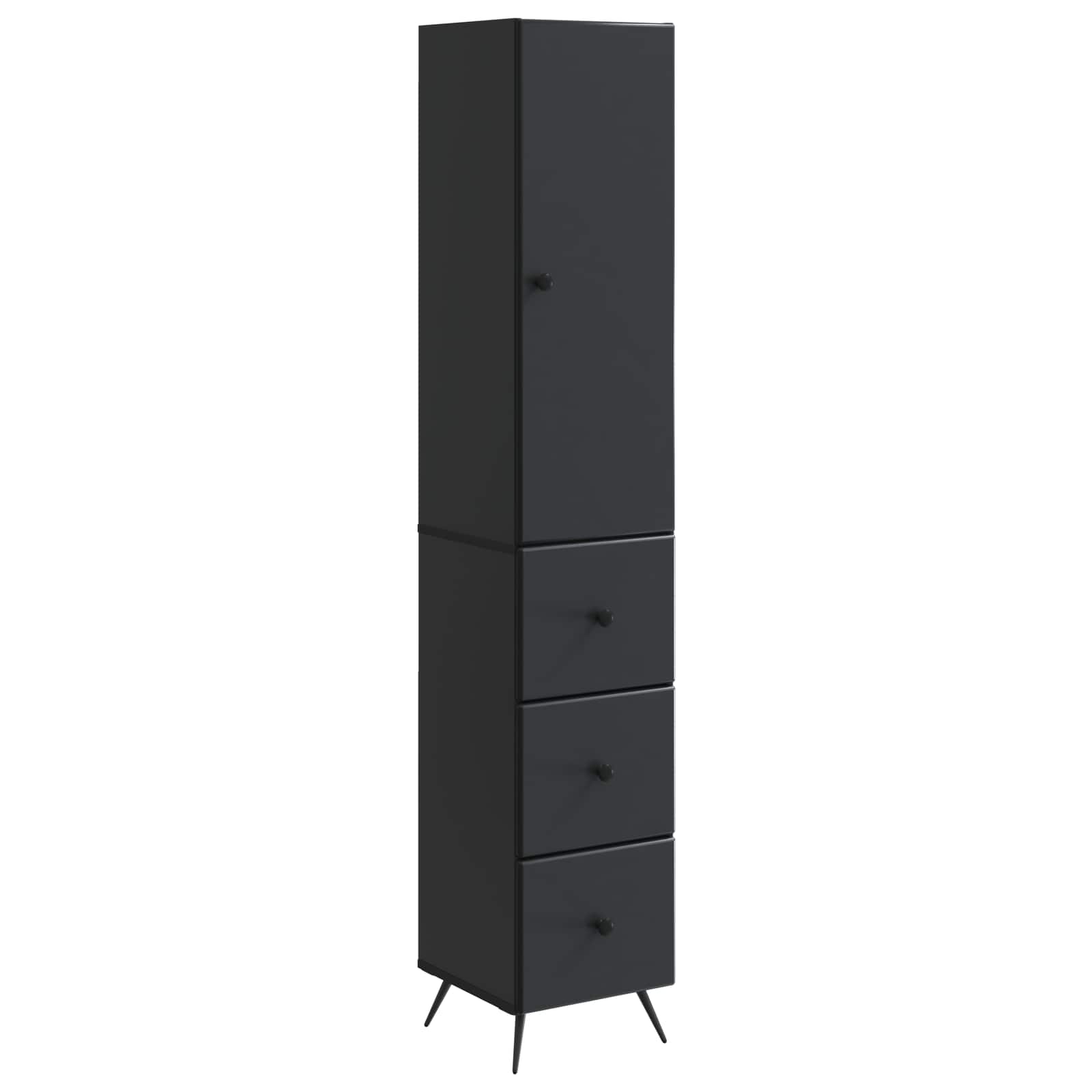 Schrankset 2 pcs Schwarz 34,5 x 34,5 x 90 cm Holzwerkstoff