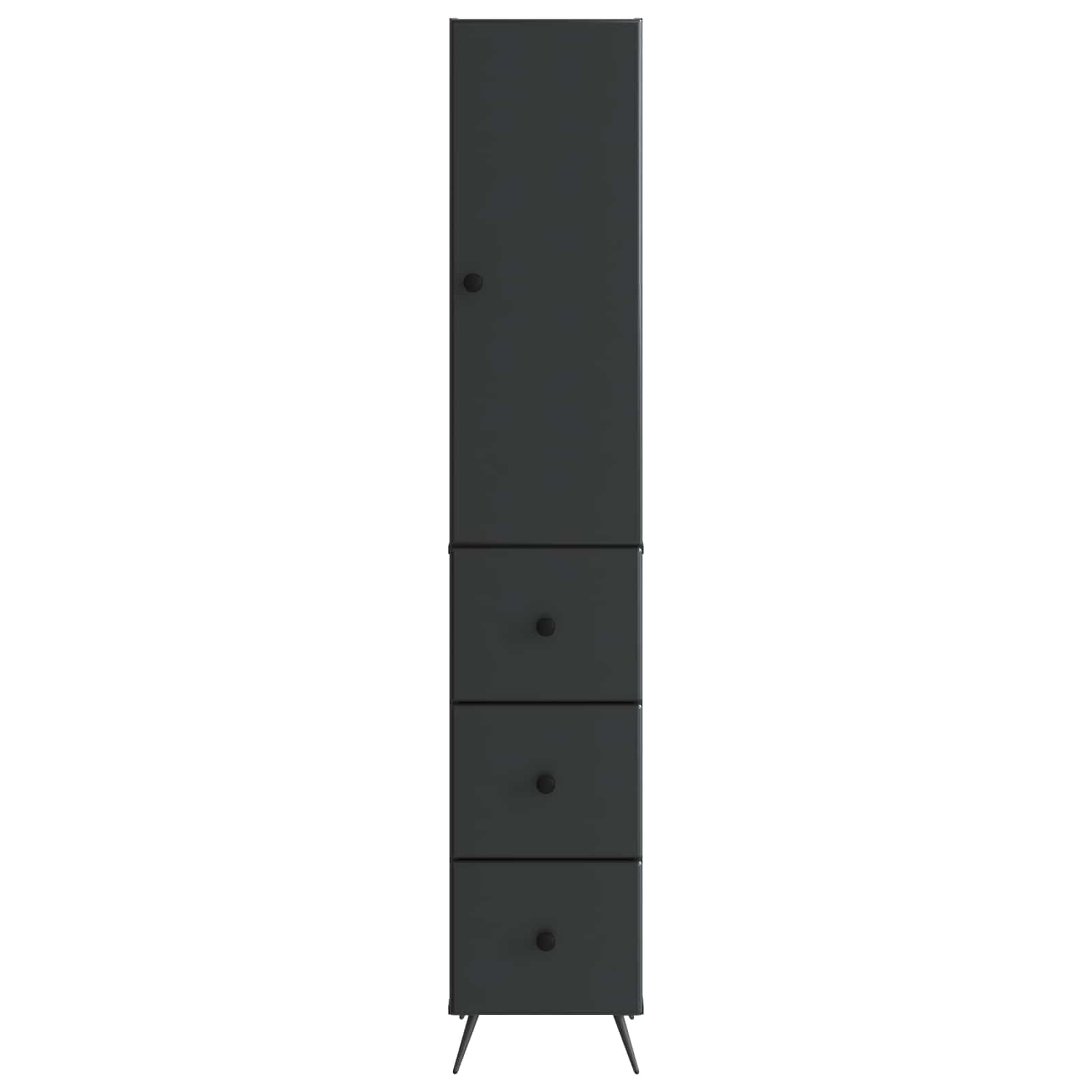 Schrankset 2 pcs Schwarz 34,5 x 34,5 x 90 cm Holzwerkstoff