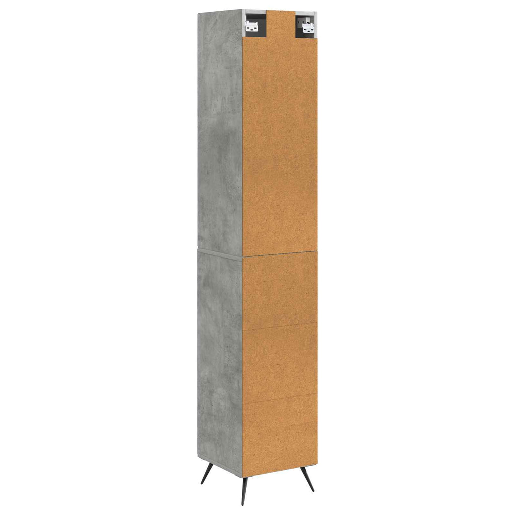 Schrankset 2 pcs Betongrau 34,5 x 34,5 x 90 cm Holzwerkstoff