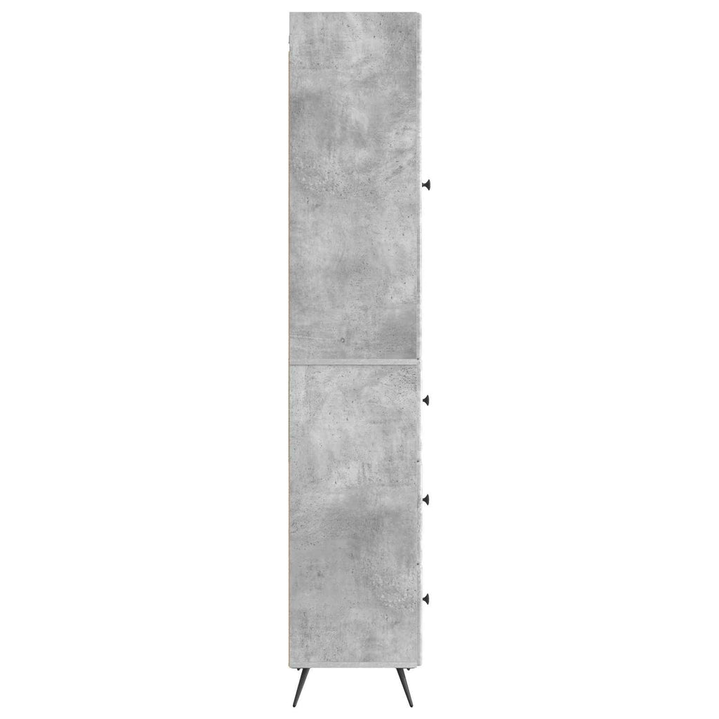 Schrankset 2 pcs Betongrau 34,5 x 34,5 x 90 cm Holzwerkstoff