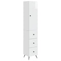 Schrankset 2 pcs Hochglanz Weiß 34,5 x 34,5 x 90 cm