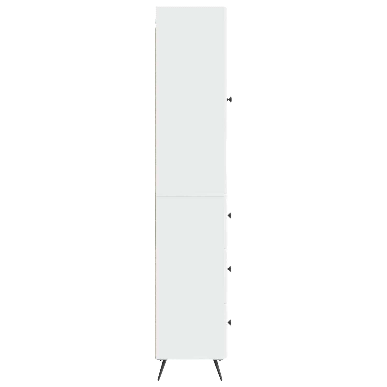 Schrankset 2 pcs Hochglanz Weiß 34,5 x 34,5 x 90 cm