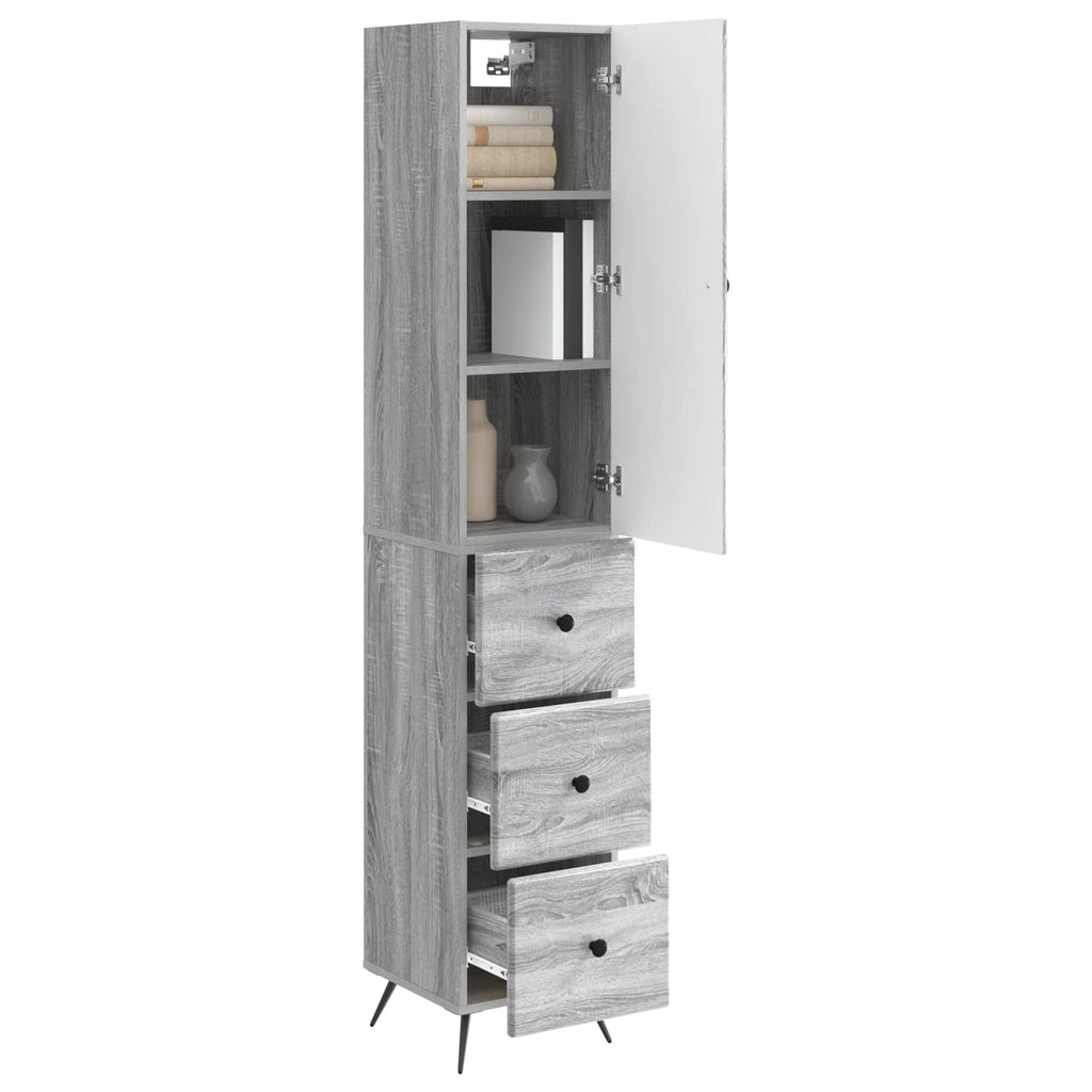 Schrankset 2 pcs Grau Sonoma 34,5 x 34,5 x 90 cm Holzwerkstoff