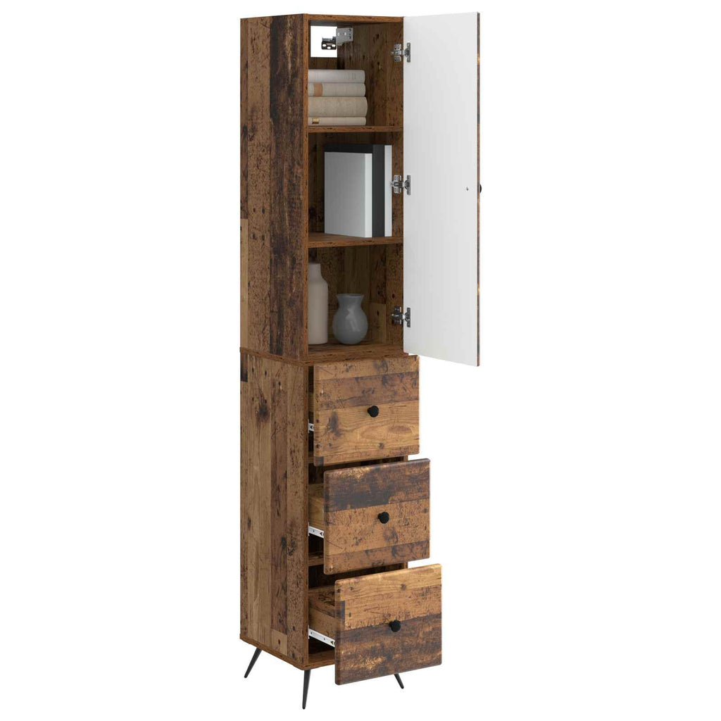 Schrankset 2 pcs Altholz 34,5 x 34,5 x 90 cm Holzwerkstoff