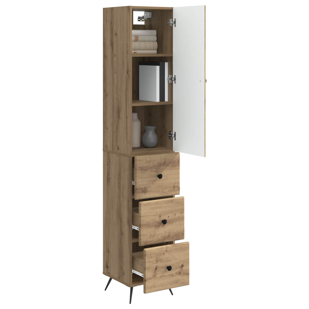 Schrankset 2 pcs Artisan-Eiche 34,5 x 34,5 x 90 cm