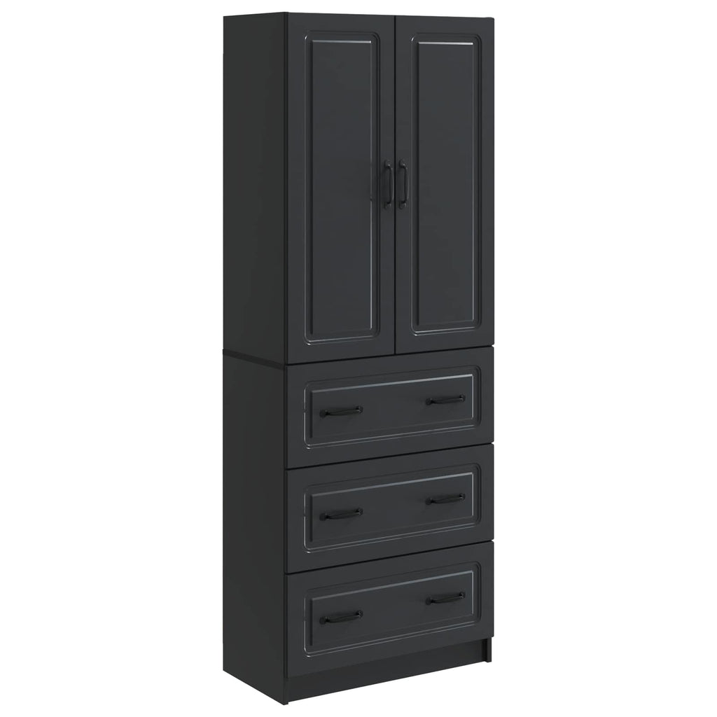 Schrankset 2 pcs Schwarz 66 x 34,5 x 87 cm Holzwerkstoff