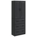 Schrankset 2 pcs Schwarz 66 x 34,5 x 87 cm Holzwerkstoff