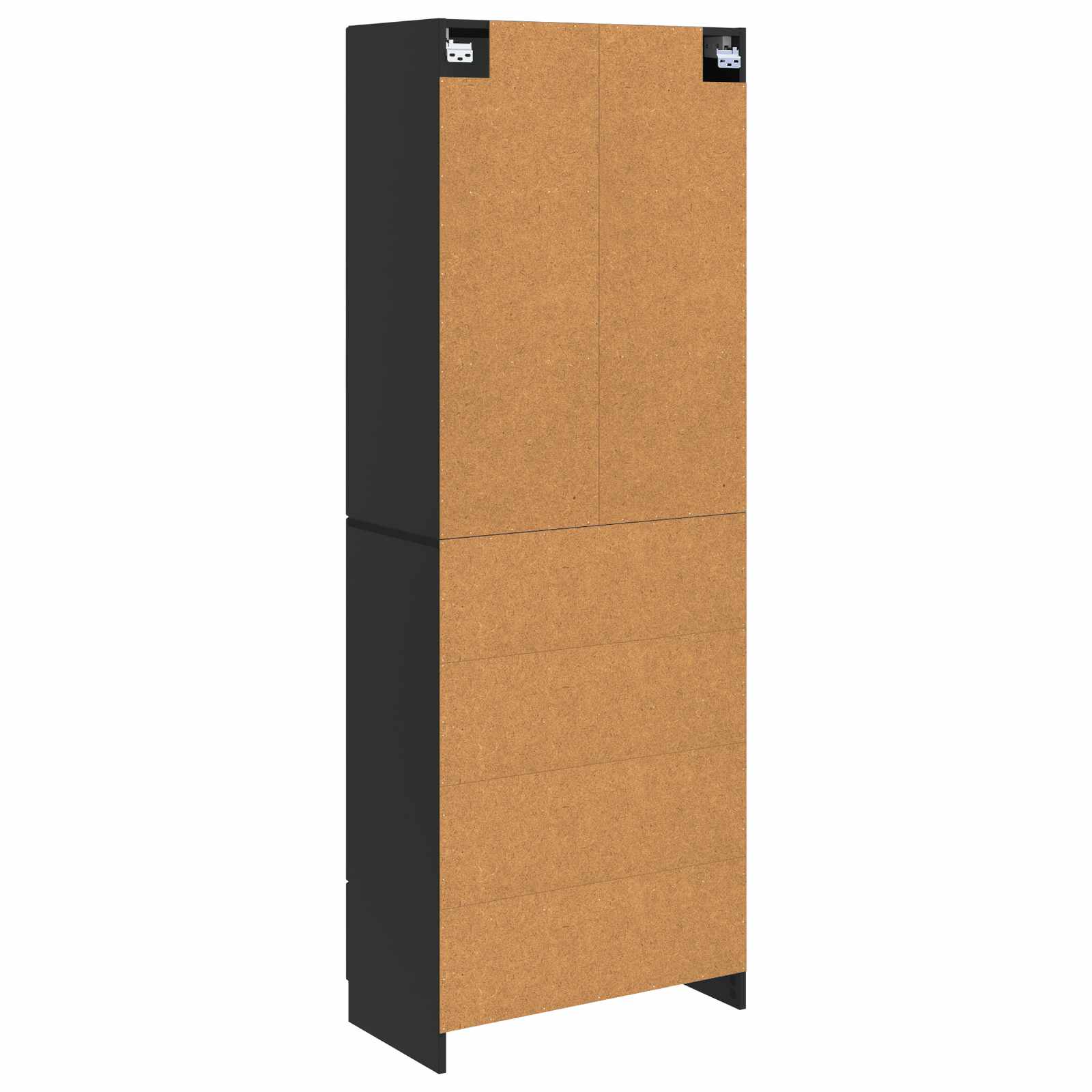 Schrankset 2 pcs Schwarz 66 x 34,5 x 87 cm Holzwerkstoff