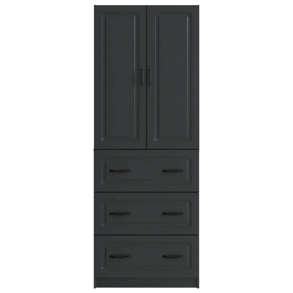 Schrankset 2 pcs Schwarz 66 x 34,5 x 87 cm Holzwerkstoff