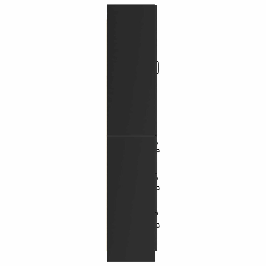 Schrankset 2 pcs Schwarz 66 x 34,5 x 87 cm Holzwerkstoff