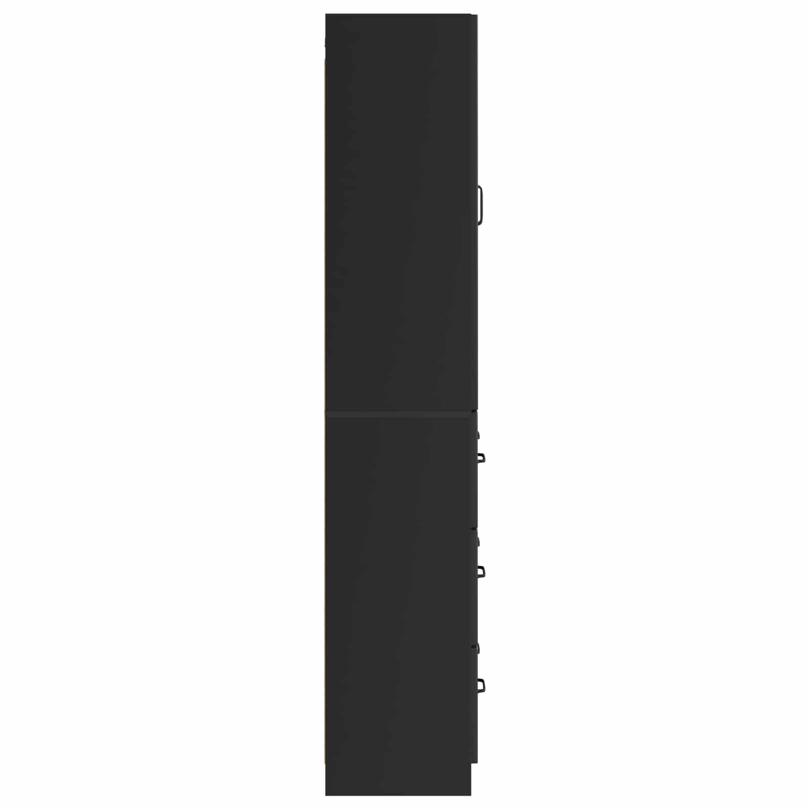 Schrankset 2 pcs Schwarz 66 x 34,5 x 87 cm Holzwerkstoff