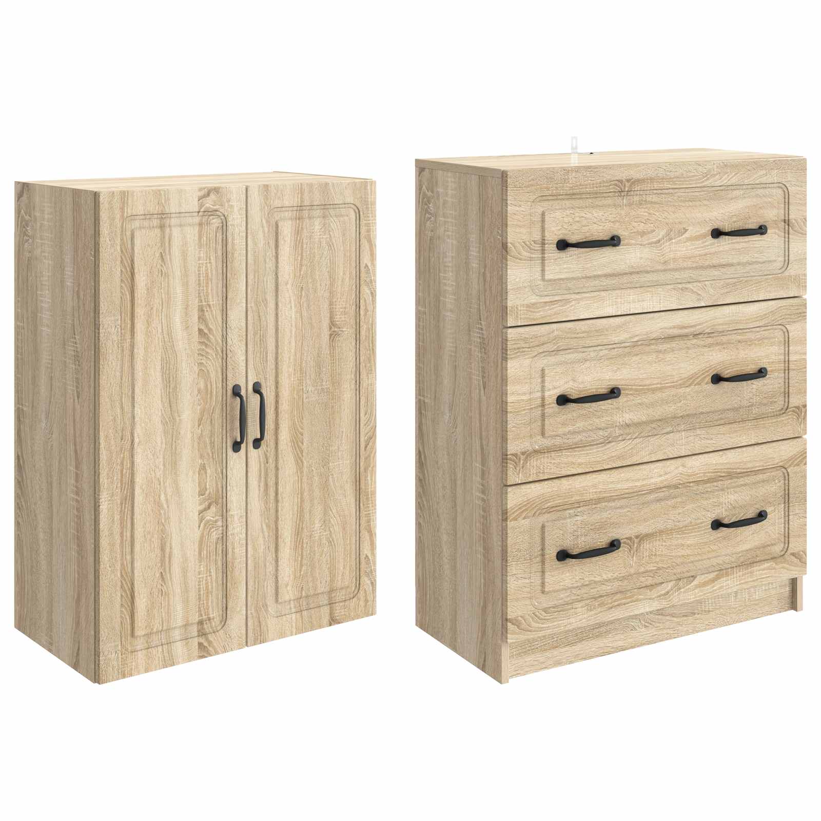 Schrankset 2 pcs Sonoma-Eiche 66 x 34,5 x 87 cm Holzwerkstoff