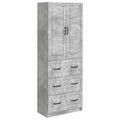 Schrankset 2 pcs Betongrau 66 x 34,5 x 87 cm Holzwerkstoff