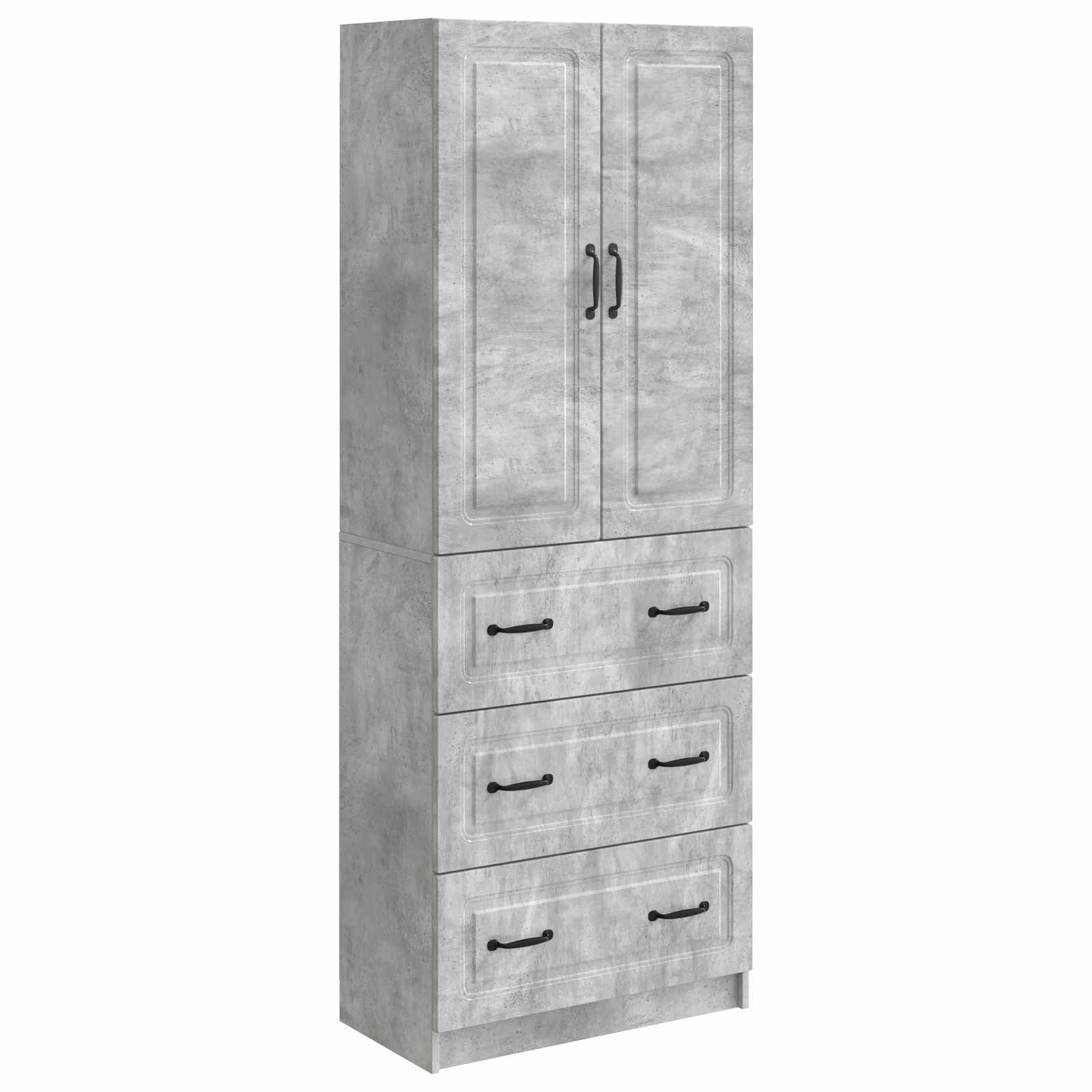 Schrankset 2 pcs Betongrau 66 x 34,5 x 87 cm Holzwerkstoff