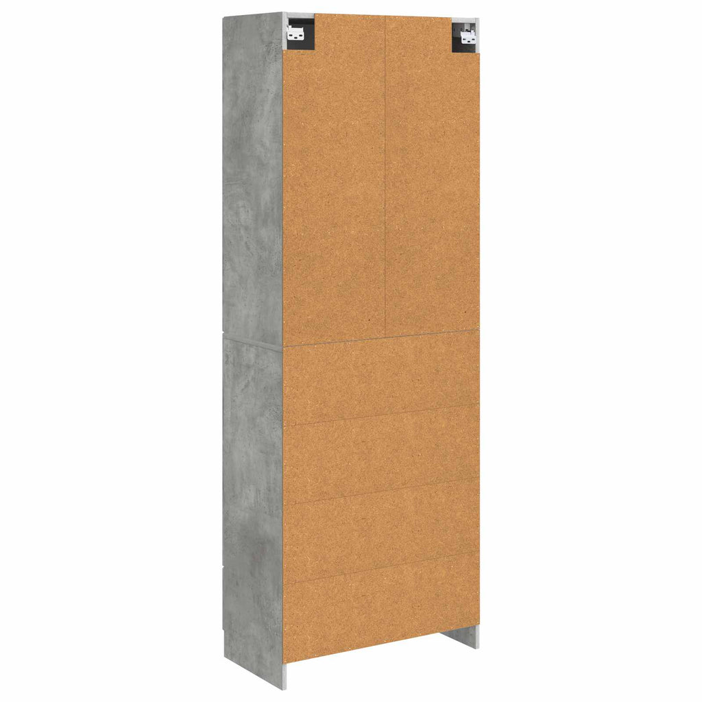 Schrankset 2 pcs Betongrau 66 x 34,5 x 87 cm Holzwerkstoff