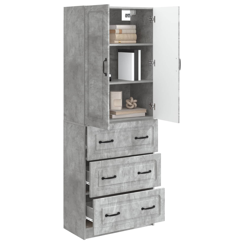 Schrankset 2 pcs Betongrau 66 x 34,5 x 87 cm Holzwerkstoff