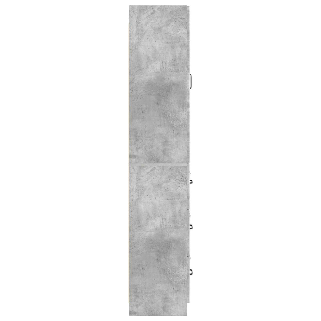 Schrankset 2 pcs Betongrau 66 x 34,5 x 87 cm Holzwerkstoff