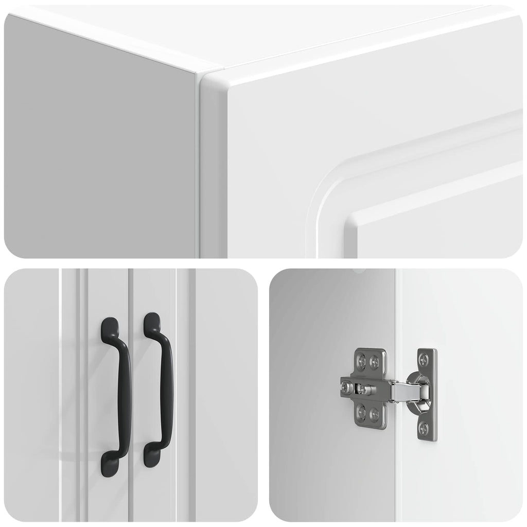 Schrankset 2 pcs Hochglanz Weiß 66 x 34,5 x 87 cm Holzwerkstoff