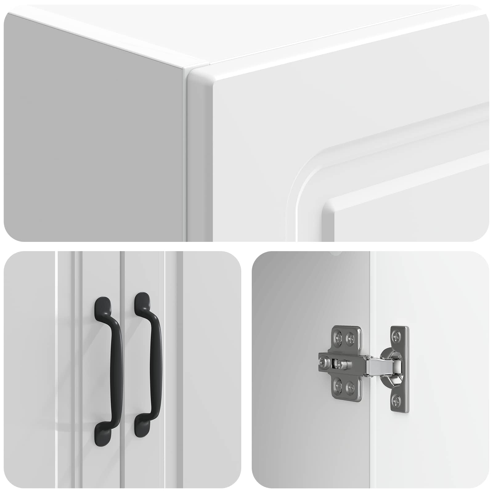 Schrankset 2 pcs Hochglanz Weiß 66 x 34,5 x 87 cm Holzwerkstoff