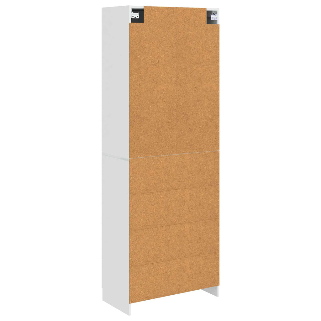 Schrankset 2 pcs Hochglanz Weiß 66 x 34,5 x 87 cm Holzwerkstoff