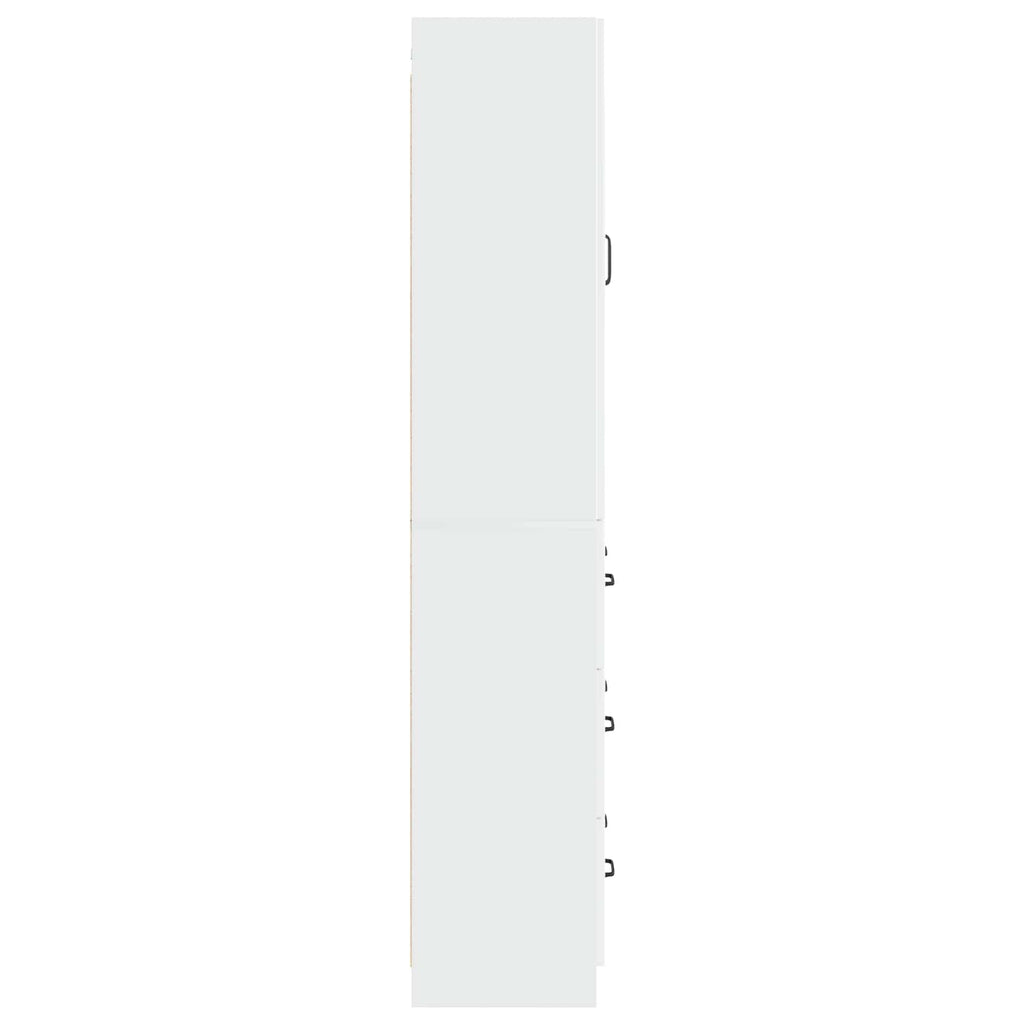 Schrankset 2 pcs Hochglanz Weiß 66 x 34,5 x 87 cm Holzwerkstoff