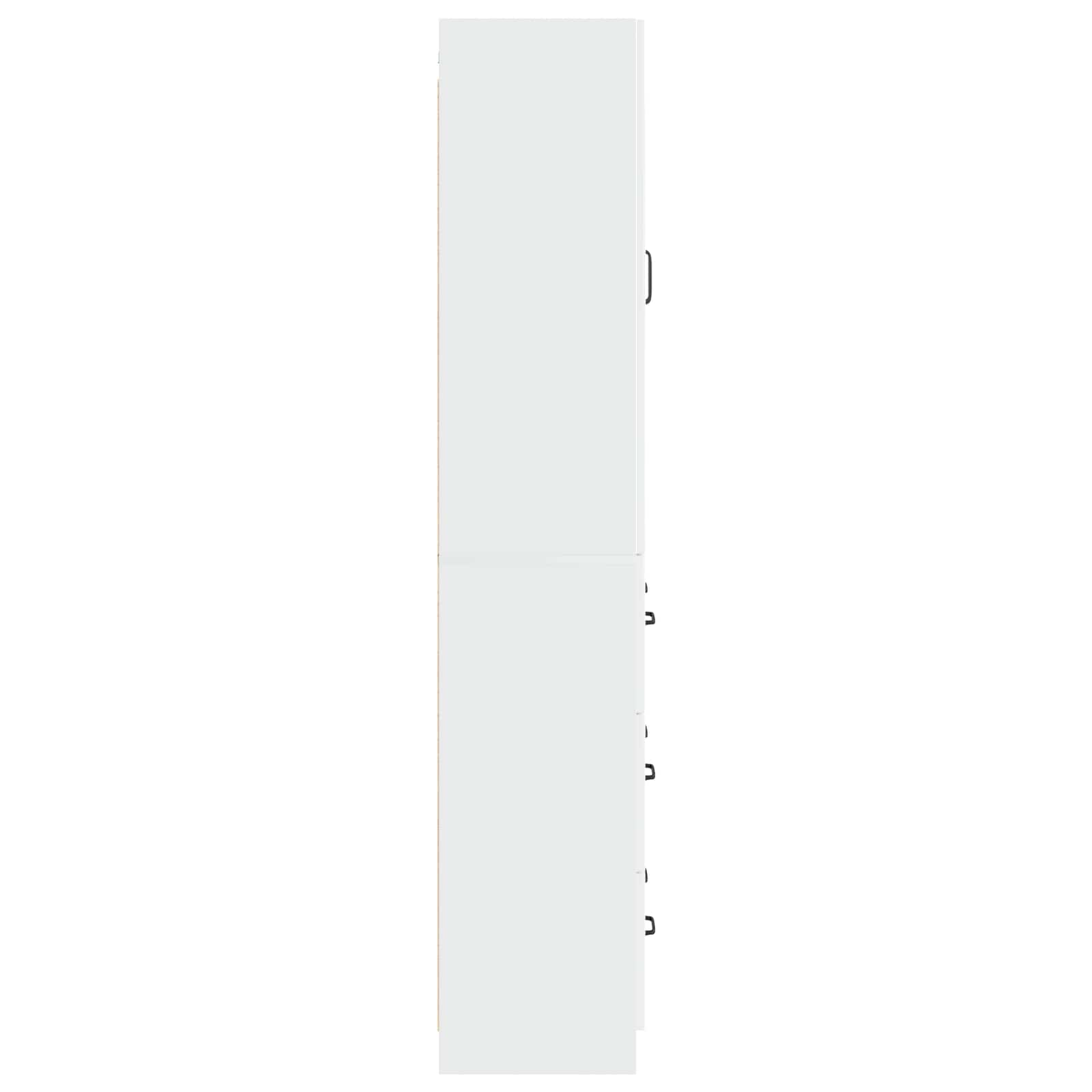Schrankset 2 pcs Hochglanz Weiß 66 x 34,5 x 87 cm Holzwerkstoff