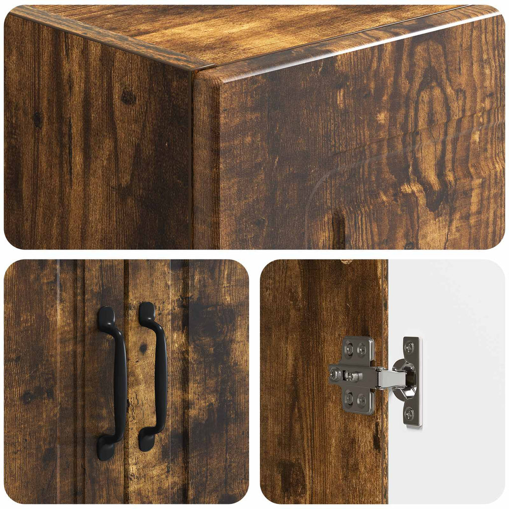 Schrankset 2 pcs Geräucherte Eiche 66 x 34,5 x 87 cm