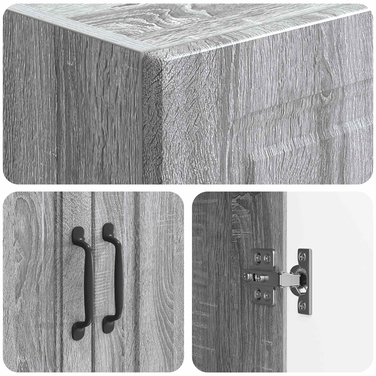 Schrankset 2 pcs Grau Sonoma 66 x 34,5 x 87 cm Holzwerkstoff