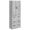 Schrankset 2 pcs Grau Sonoma 66 x 34,5 x 87 cm Holzwerkstoff