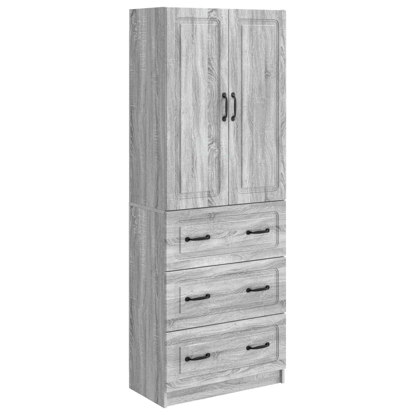 Schrankset 2 pcs Grau Sonoma 66 x 34,5 x 87 cm Holzwerkstoff