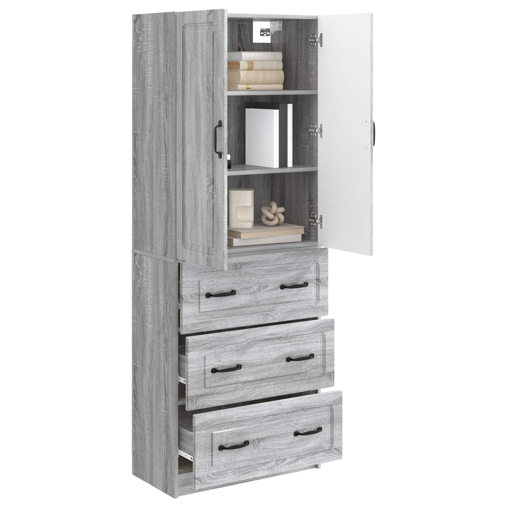 Schrankset 2 pcs Grau Sonoma 66 x 34,5 x 87 cm Holzwerkstoff