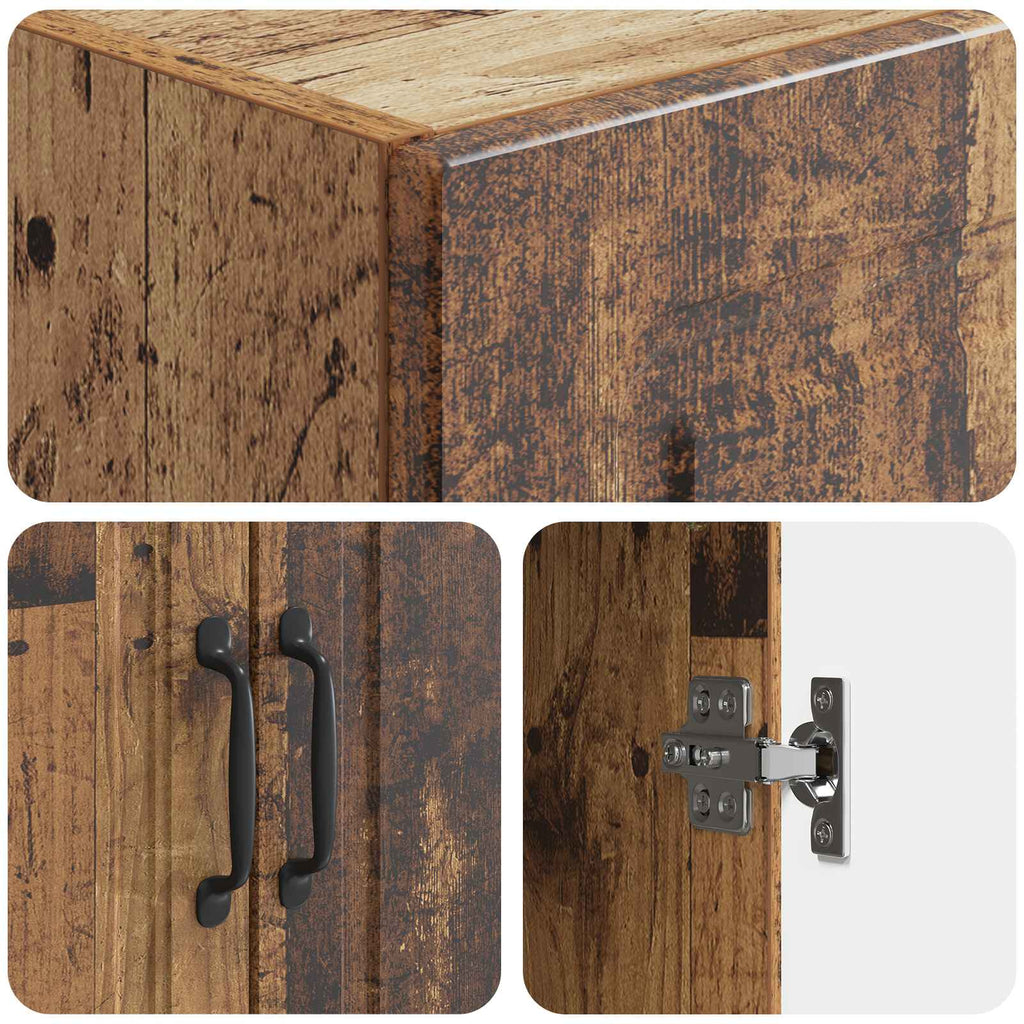 Schrankset 2 pcs Altholz 66 x 34,5 x 87 cm Holzwerkstoff