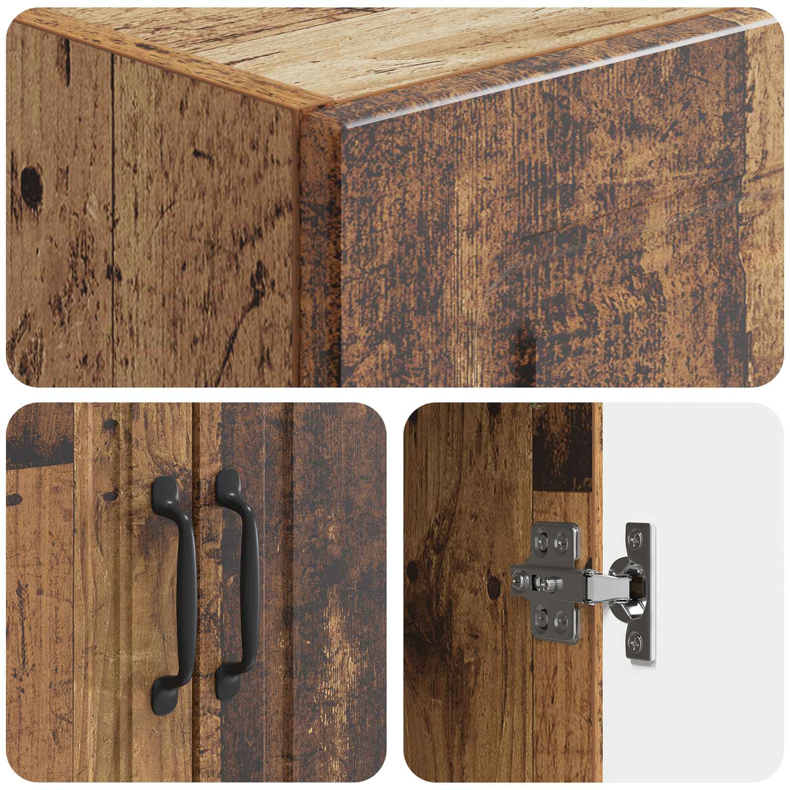 Schrankset 2 pcs Altholz 66 x 34,5 x 87 cm Holzwerkstoff