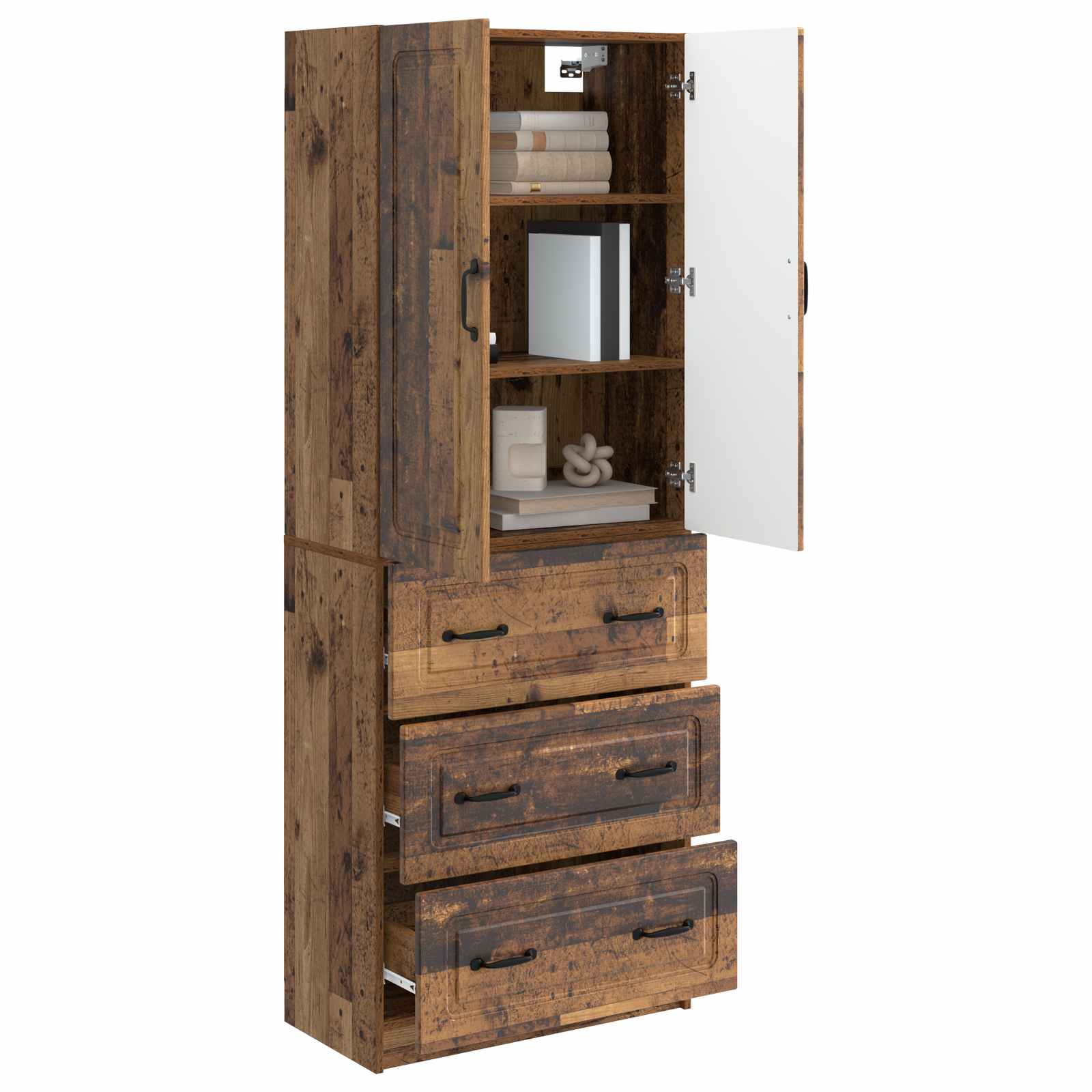 Schrankset 2 pcs Altholz 66 x 34,5 x 87 cm Holzwerkstoff