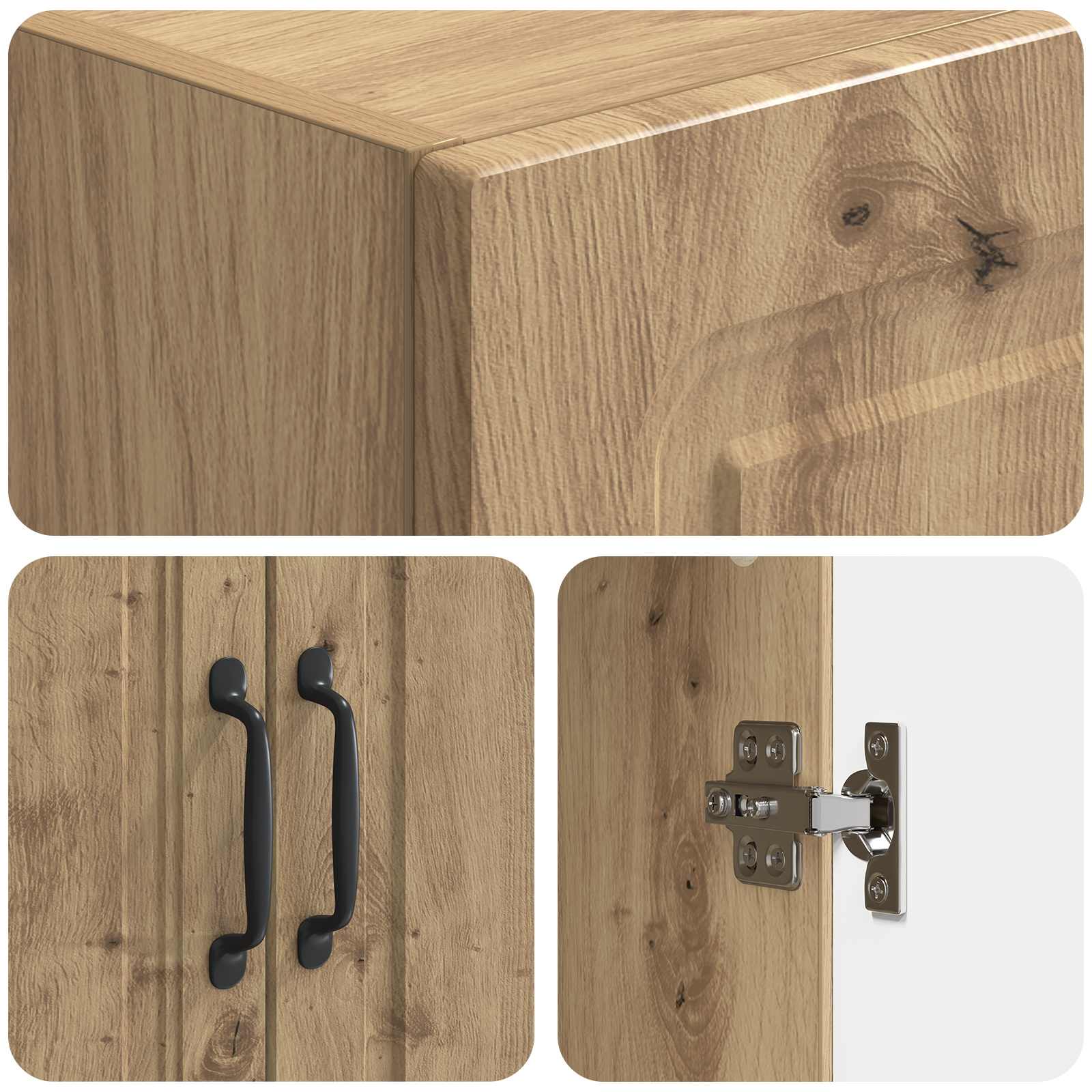 Schrankset 2 pcs Artisan-Eiche 66 x 34,5 x 87 cm Holzwerkstoff