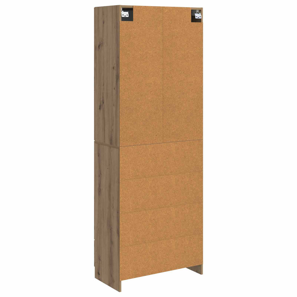 Schrankset 2 pcs Artisan-Eiche 66 x 34,5 x 87 cm Holzwerkstoff