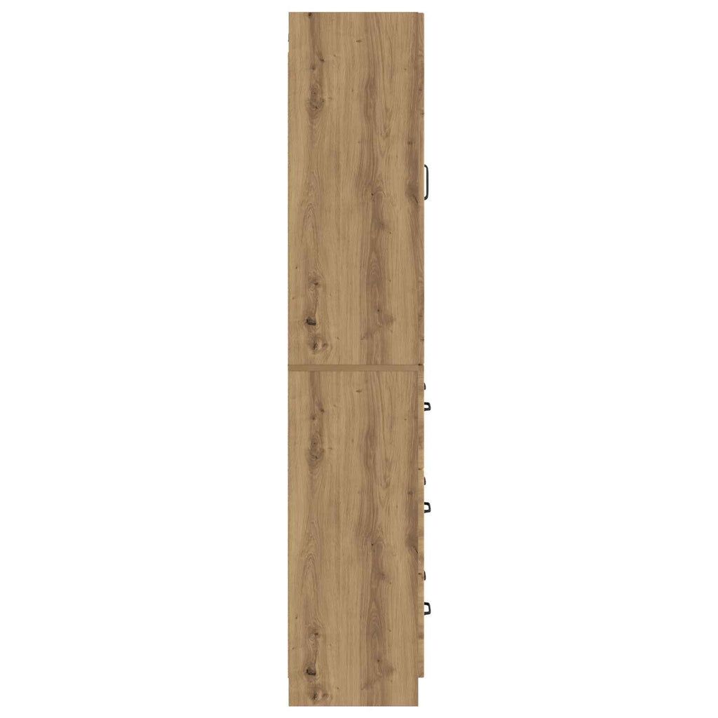 Schrankset 2 pcs Artisan-Eiche 66 x 34,5 x 87 cm Holzwerkstoff