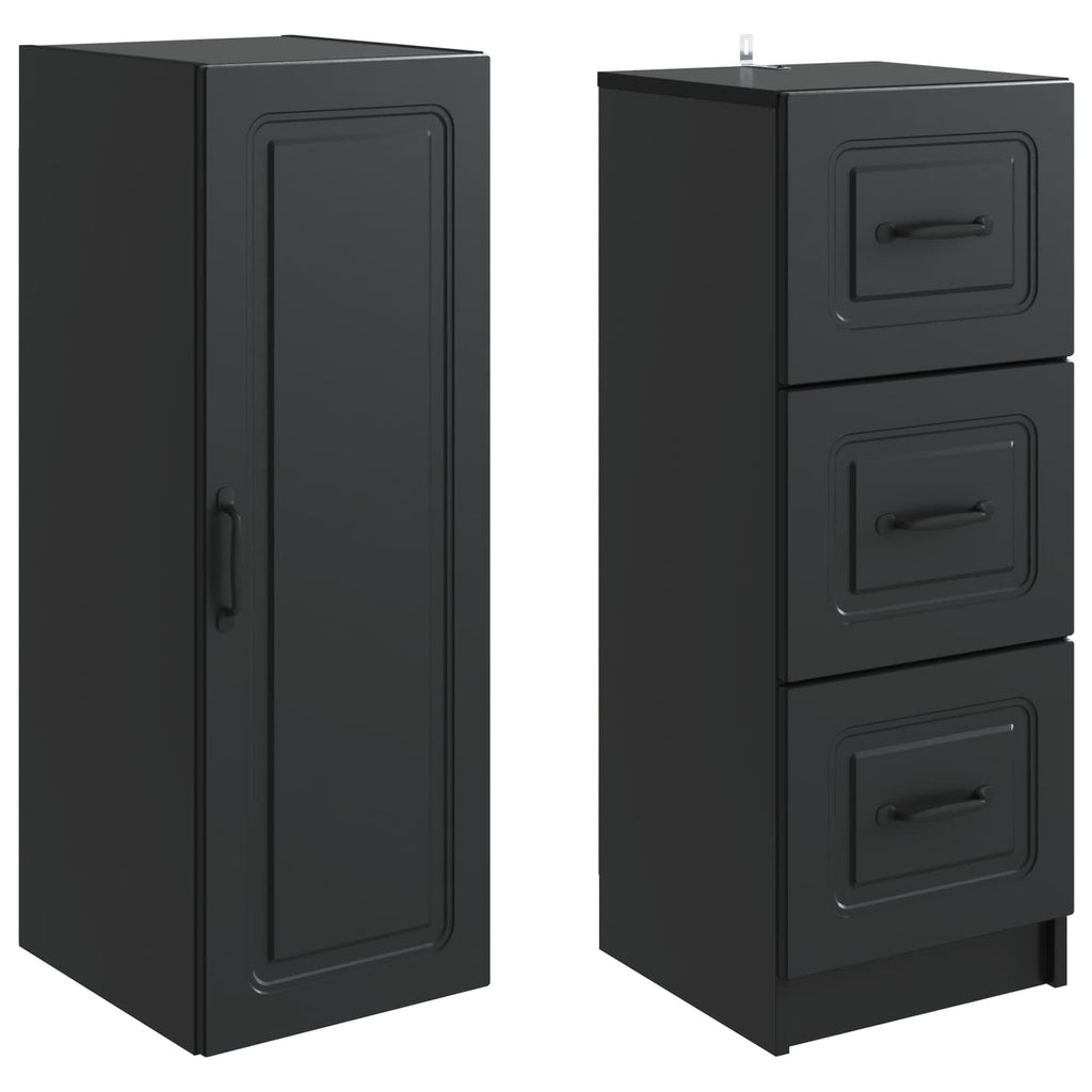 Schrankset 2 pcs Schwarz 33 x 34,5 x 87 cm Holzwerkstoff
